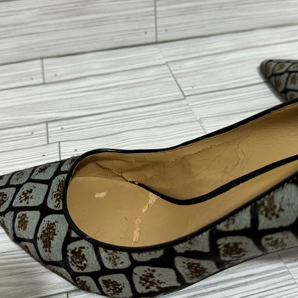 Nine West Cow Hide Heels 9M Black & Grey - Picture 4 of 5